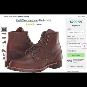Red wing heritage blacksmith boot